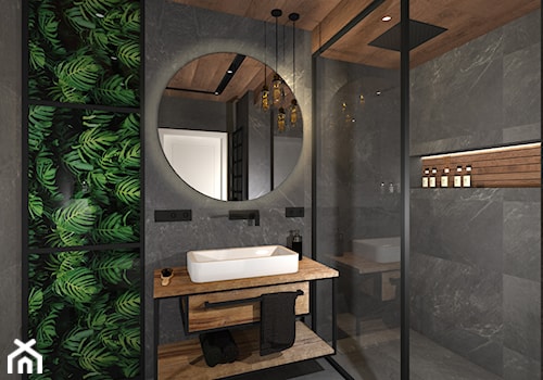 Łazienka 4 - Mała na poddaszu bez okna łazienka, styl industrialny - zdjęcie od Anna Romik Architektura Wnętrz