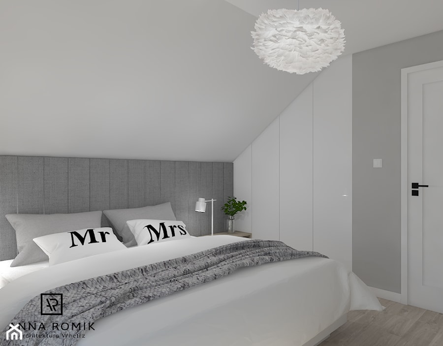 Sypialnia 3 - Sypialnia, styl nowoczesny - zdjęcie od Anna Romik Architektura Wnętrz