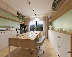 Biuro domowe nr 3 - Biuro, styl nowoczesny - zdjęcie od Anna Romik Architektura Wnętrz - Homebook