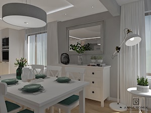 Salon z kuchnią 4 - Jadalnia, styl skandynawski - zdjęcie od Anna Romik Architektura Wnętrz
