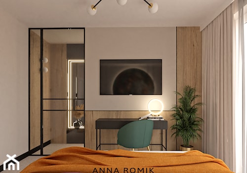 Sypialnia 33 - Sypialnia, styl nowoczesny - zdjęcie od Anna Romik Architektura Wnętrz