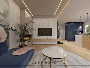 Salon 5 - Salon, styl glamour - zdjęcie od Anna Romik Architektura Wnętrz