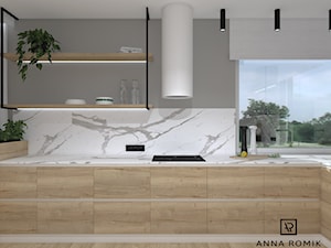 Salon z kuchnią 11 - Kuchnia, styl nowoczesny - zdjęcie od Anna Romik Architektura Wnętrz