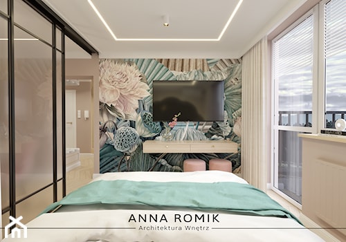Sypialnia 25 - Sypialnia, styl glamour - zdjęcie od Anna Romik Architektura Wnętrz