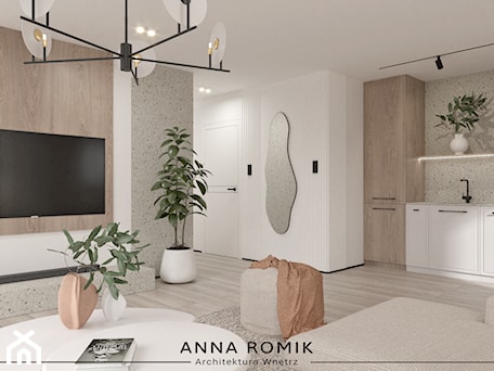 Aranżacje wnętrz - Salon: Salon 14 - Salon, styl nowoczesny - Anna Romik Architektura Wnętrz. Przeglądaj, dodawaj i zapisuj najlepsze zdjęcia, pomysły i inspiracje designerskie. W bazie mamy już prawie milion fotografii!