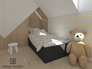 Pokój dziecięcy 3 - Mały biały pokój dziecka dla dziecka dla chłopca dla dziewczynki, styl skandynawski - zdjęcie od Anna Romik Architektura Wnętrz