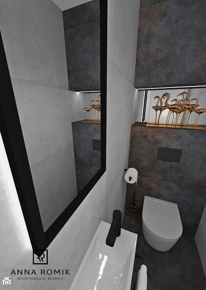 Toaleta - Łazienka, styl nowoczesny - zdjęcie od Anna Romik Architektura Wnętrz