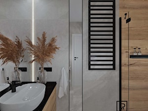 Łazienka 62 - Średnia bez okna z lustrem łazienka, styl nowoczesny - zdjęcie od Anna Romik Architektura Wnętrz