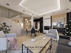 Salon 1 - Salon, styl nowoczesny - zdjęcie od Anna Romik Architektura Wnętrz