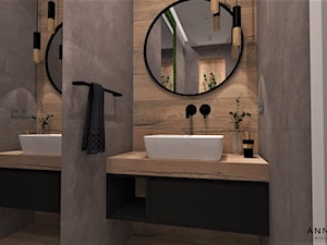 Łazienka 9 - Mała bez okna z lustrem łazienka, styl nowoczesny - zdjęcie od Anna Romik Architektura Wnętrz