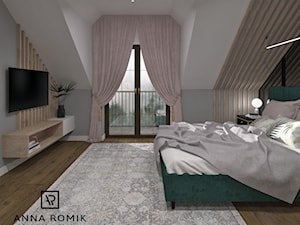 Sypialnia 10 - Sypialnia, styl nowoczesny - zdjęcie od Anna Romik Architektura Wnętrz