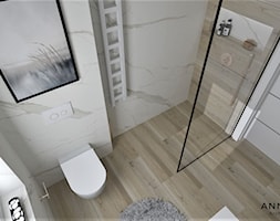 Łazienka 27 - Średnia biała łazienka z oknem, styl nowoczesny - zdjęcie od Anna Romik Architektura Wnętrz - Homebook