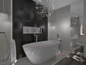 Łazienka 14 - Średnia bez okna z lustrem łazienka, styl glamour - zdjęcie od Anna Romik Architektura Wnętrz