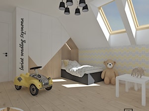 Pokój dziecięcy 3 - Średni biały żółty pokój dziecka dla malucha dla nastolatka dla chłopca dla dzie ... - zdjęcie od Anna Romik Architektura Wnętrz