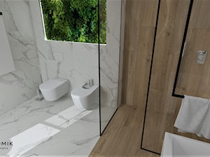 Łazienka 25 - Średnia łazienka z oknem, styl nowoczesny - zdjęcie od Anna Romik Architektura Wnętrz