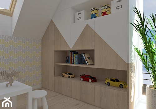 Pokój dziecięcy 3 - Mały biały pokój dziecka dla dziecka dla chłopca dla dziewczynki, styl skandyna ... - zdjęcie od Anna Romik Architektura Wnętrz