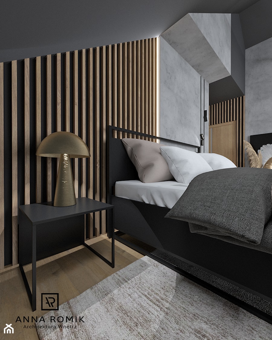 Sypialnia 12 - Sypialnia, styl nowoczesny - zdjęcie od Anna Romik Architektura Wnętrz