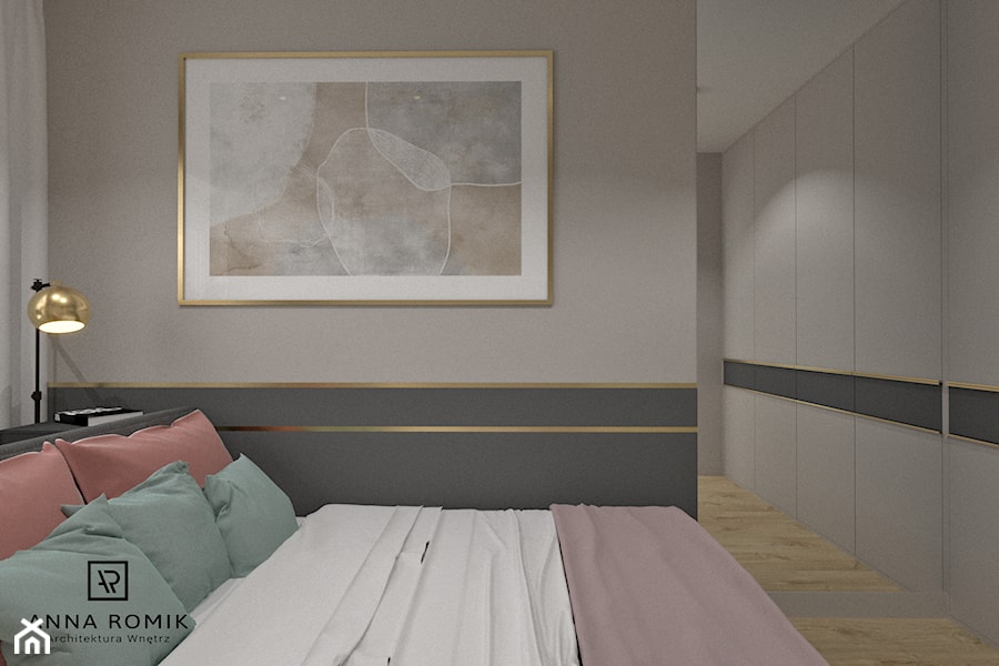 Sypialnia 17 - Sypialnia, styl nowoczesny - zdjęcie od Anna Romik Architektura Wnętrz