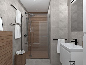 Łazienka 31 - Średnia bez okna z lustrem z punktowym oświetleniem łazienka, styl skandynawski - zdjęcie od Anna Romik Architektura Wnętrz