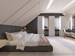 Sypialnia 29 - Sypialnia, styl nowoczesny - zdjęcie od Anna Romik Architektura Wnętrz