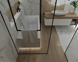 Łazienka 25 - Duża z lustrem z punktowym oświetleniem łazienka z oknem, styl nowoczesny - zdjęcie od Anna Romik Architektura Wnętrz - Homebook