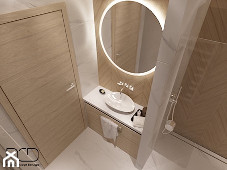 Aranżacje wnętrz - Łazienka: Minimalistyczna łazienka w jasnym wydaniu - New Concept Design . Przeglądaj, dodawaj i zapisuj najlepsze zdjęcia, pomysły i inspiracje designerskie. W bazie mamy już prawie milion fotografii!