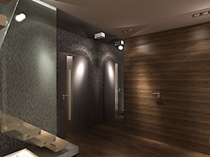 Dom w Myszkowie - Średni beżowy szary hol / przedpokój, styl nowoczesny - zdjęcie od New Concept Design