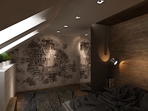 Dom w Myszkowie - Średnia sypialnia na poddaszu, styl nowoczesny - zdjęcie od New Concept Design