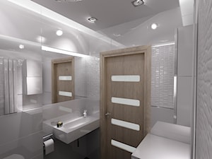 łazienka w bieli - Mała łazienka, styl nowoczesny - zdjęcie od New Concept Design