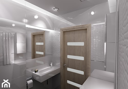 łazienka w bieli - Mała łazienka, styl nowoczesny - zdjęcie od New Concept Design