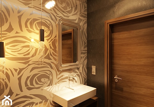 Dom Rybałtowska - Mała na poddaszu bez okna z lustrem łazienka, styl tradycyjny - zdjęcie od New Concept Design