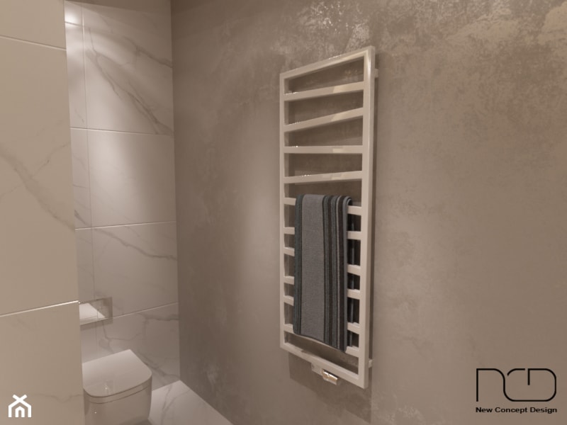 Minimalistyczna łazienka w jasnym wydaniu - zdjęcie od New Concept Design