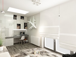 Przy Arenie - Średni szary pokój dziecka dla nastolatka dla chłopca dla dziewczynki, styl nowoczesny - zdjęcie od New Concept Design