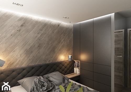 Drewno i cegła - Sypialnia, styl nowoczesny - zdjęcie od New Concept Design