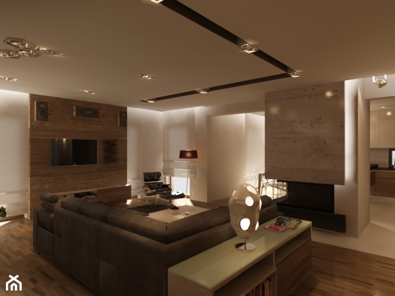Dom w Michałowicach - Salon, styl nowoczesny - zdjęcie od New Concept Design
