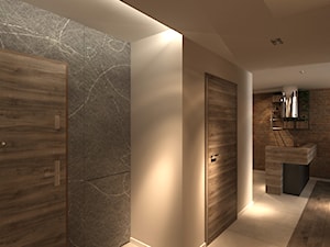 Drewno i cegła - Hol / przedpokój, styl nowoczesny - zdjęcie od New Concept Design