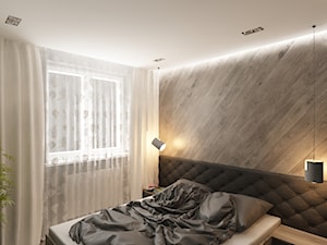 Drewno i cegła - Sypialnia, styl nowoczesny - zdjęcie od New Concept Design