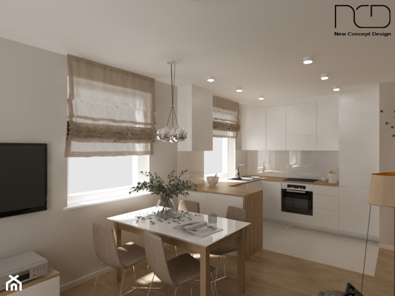 Salon z aneksem kuchennym - New Concept Design - zdjęcie od New Concept Design