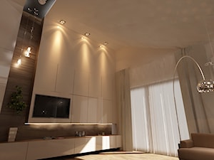 Pod Warszawą - Średni duży biały salon, styl nowoczesny - zdjęcie od New Concept Design
