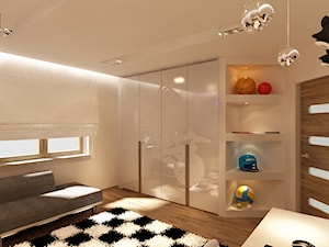 Pokój nastolatka - Średni beżowy pokój dziecka dla nastolatka dla chłopca, styl nowoczesny - zdjęcie od New Concept Design