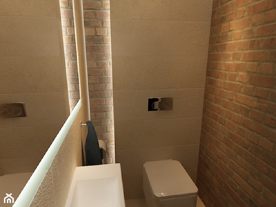 małe WC z cegłą - zdjęcie od New Concept Design