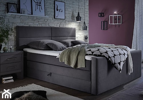 Niezwykle eleganckie łóżko z wysokim wezgłowiem - zdjęcie od aaaameble