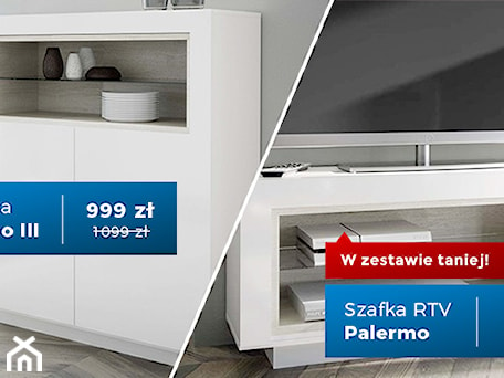 Aranżacje wnętrz - Salon: Komoda Palermo III + Szafka RTV Palermo III - aaaameble. Przeglądaj, dodawaj i zapisuj najlepsze zdjęcia, pomysły i inspiracje designerskie. W bazie mamy już prawie milion fotografii!