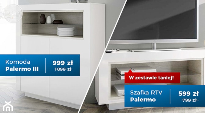 Komoda Palermo III + Szafka RTV Palermo III - zdjęcie od aaaameble - Homebook