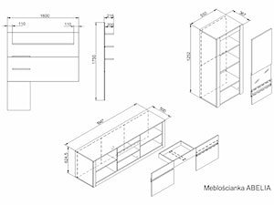 Meblościanka Abelia - wymiary - zdjęcie od aaaameble