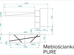 Meblościanka Pure - wymiary - zdjęcie od aaaameble