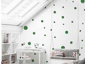 Tapety dla dzieci - Średni szary zielony pokój dziecka dla dziecka dla nastolatka dla chłopca dla dziewczynki, styl skandynawski - zdjęcie od info@humptydumpty.com.pl