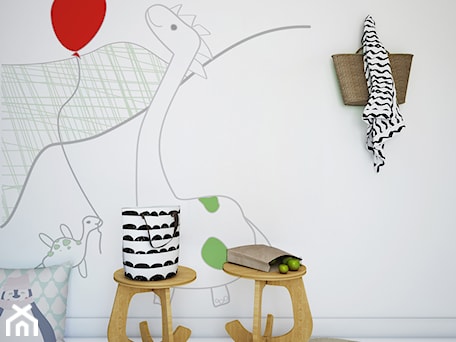 Aranżacje wnętrz - Pokój dziecka: Mural Dino - info@humptydumpty.com.pl. Przeglądaj, dodawaj i zapisuj najlepsze zdjęcia, pomysły i inspiracje designerskie. W bazie mamy już prawie milion fotografii!