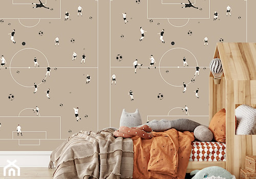 Tapeta mural dla dzieci Beige Football - zdjęcie od info@humptydumpty.com.pl