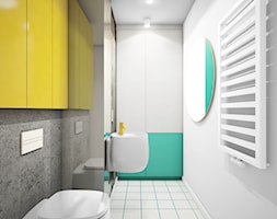 Apartament NEO NO WO - Mała bez okna z lustrem z punktowym oświetleniem łazienka, styl nowoczesny - zdjęcie od NA NO WO ARCHITEKCI - Homebook